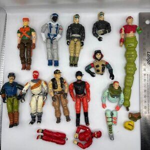 Vintage Lot of GI Joe Figures, Parts, Pieces, Etc, AS IS